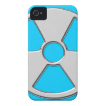 Cool Metallic Radioactive Radiation Symbol iPhone 4 Case