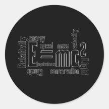 Cool Metallic Science Mass Equivalence Stickers