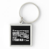 Cool Modern 1st Birthdays : Greatest 1 Year Old Key Chain