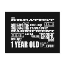 Cool Modern 1st Birthdays : Greatest 1 Year Old Post Card