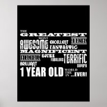 Cool Modern 1st Birthdays : Greatest 1 Year Old Print