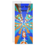 Cool modern blue stained glass rack cards