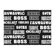 Cool Modern Design for Bosses : Positive Words Gallery Wrapped Canvas