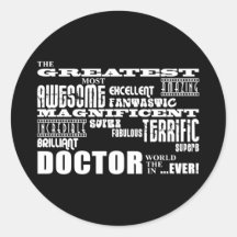 Cool Modern Fun Doctors Greatest Doctor World Ever Sticker