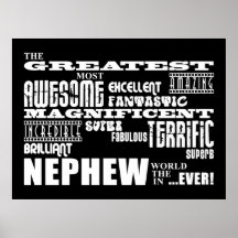 Cool Modern Fun Funny Nephews : Greatest Nephew Posters