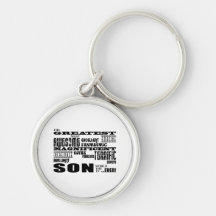 Cool Modern Fun Sons : Greatest Son Keychains