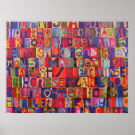 Cool modern letter mosaic, huge poster