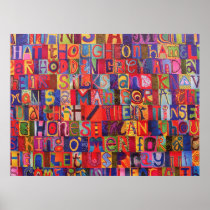 Cool modern letter mosaic, huge poster