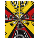 Cool modern red and yellow semicircle design flyers
