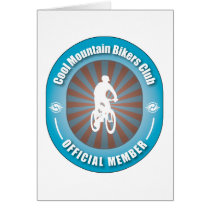 Cool Mountain Bikers Club Greeting Cards