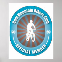 Cool Mountain Bikers Club Poster