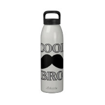 Cool Moustache Bro Water Bottles