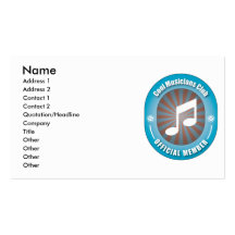 Cool Musicians Club Business Card