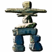 Cool Native American Inukshuk 3 Sculpted Gift Photo Sculpture
