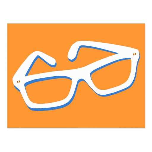 Cool Nerd Glasses in Black & White Postcards