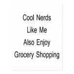 Cool Nerds Like Me Also Enjoy Grocery Shopping Postcard