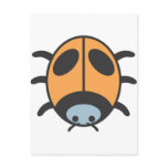 Cool Orange Lady Bug Cartoon postcards