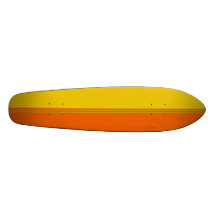 Cool orange yellow and gold stripes skate deck