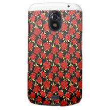 Cool oriental black red flower pattern samsung galaxy nexus case