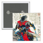 Cool oriental classic japanese samurai warrior art pins