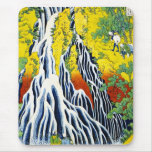 Cool oriental japanese hokusai Waterfall forest ar Mouse Pad