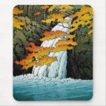Cool oriental japanese Kawase Senju Waterfall art Mouse Pad