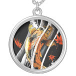 Cool Oriental Japanese Koi Lucky Carp Water Ink Personalized Necklace