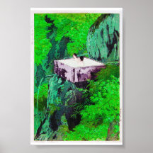 Cool oriental japanese Ladies in Hot Spring art Print