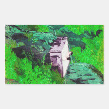 Cool oriental japanese Ladies in Hot Spring art Rectangular Stickers