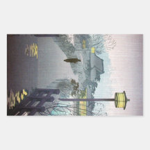 Cool oriental japanese shiro night rain shinobazu stickers