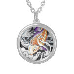 Cool Oriental Koi Carp Skull tattoo Necklace