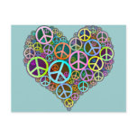 Cool Peace Love Heart postcards