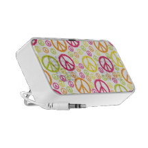 Cool Peace Signs Doodle Custom Speakers