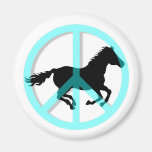 Cool peace symbol horse refrigerator magnet