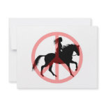 Cool peace symbol horse rider invitations