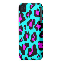 Cool Pink/Aqua Leopard Print - iPhone 4/4s Case iPhone 4 Cases