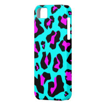 Cool Pink/Aqua Leopard Print - iPhone 5 Case