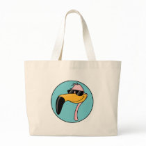 cool pink flamingo in sunglasses tote bag