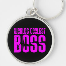 Cool Pink Gifts for Bosses : Worlds Coolest Boss Key Chain