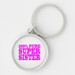 Cool Pink Gifts for Sisters : Super Sister Key Chain