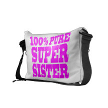 Cool Pink Gifts for Sisters : Super Sister Courier Bag