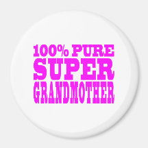 Cool Pink Grandmothers Super Grandmother Refrigerator Magnet