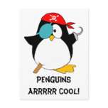 Cool Pirate Penguin postcards