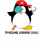 Cool Pirate Penguin t-shirts