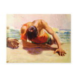 Cool Postcard With Man Saved By The Beach