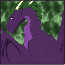 Cool Purple And Green Dragon