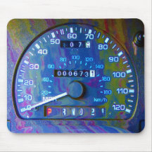Cool Race Car Speedometer Modern Art Mousepad