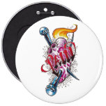 Cool Realistic Heart with Silver Slivers tattoo Pin