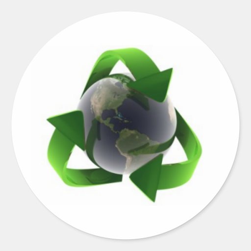 cool recycle logo stickers