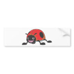 Cool Red Baby Ladybug Cartoon bumper stickers